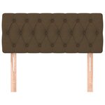 vidaXL Tête de lit Marron Foncé 90x7x78/88 cm Tissu