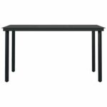 vidaXL Ensemble à manger jardin coussins 5 Pièces gris poly rotin verre