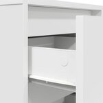 VidaXL Table de chevet avec lumières LED blanc 38x34x50 cm