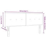 vidaXL Tête de lit LED avec tête de lit Gris foncé 144 cm Polyester