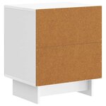 vidaXL Cabinet de chevet 2 Pièces Blanc brillant 43 x 34 5 x 50 cm