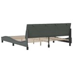 vidaXL Cadre de lit sans matelas gris foncé 180x200 cm tissu