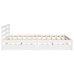 vidaXL Cadre de lit sans matelas blanc 180x200 cm bois massif de pin