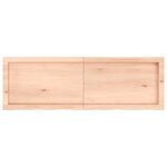 vidaXL Étagère murale 120x40x(2-4) cm bois de chêne massif non traité