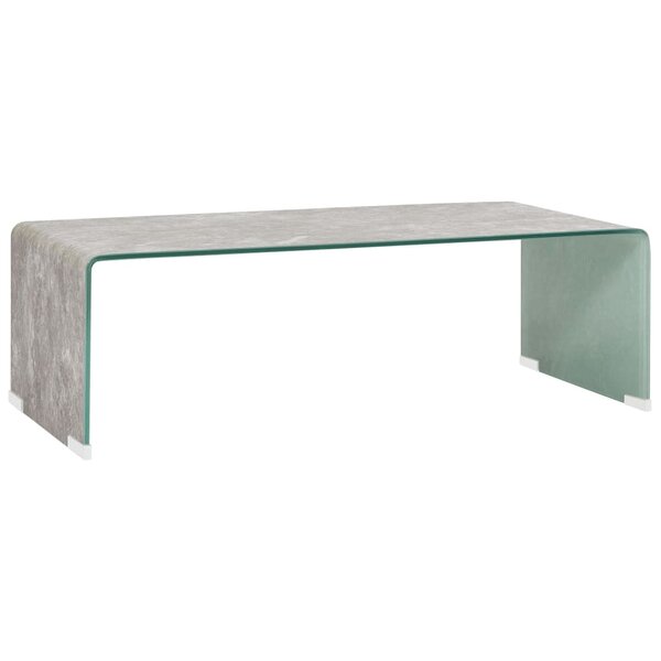 vidaXL Table basse Marron Marbre 98 x 45 x 31 cm Verre trempé