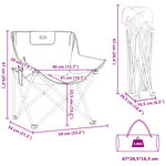 vidaXL Chaise de camping avec poche pliable lot de 2 motif de feuille