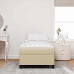 vidaXL Cadre de lit Vert gris 100 x 200 cm Tissu en velours côtelé