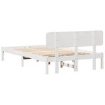 vidaXL Cadre de lit Blanc 135 x 190 cm Bois massif en pin
