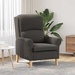 vidaXL fauteuil Gris foncé 76 x 94 x 102 cm tissu