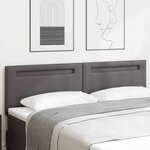 Cabeza de lit vidaXL Design Simple Gris 180 cm Cuir Synthétique