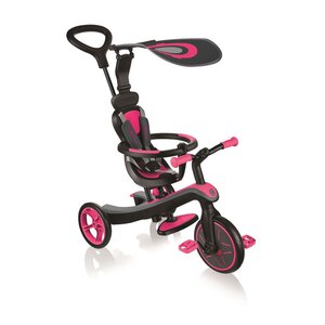 Globber 632-110-2 - EXPLORER TRIKE 4 en 1 - Tricycle évolutif & draisienne rose