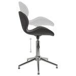 vidaXL Chaises pivotantes à manger lot de 2 gris foncé velours