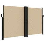 vidaXL Auvent latéral rétractable beige 140x1000 cm