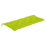 vidaXL Banc de jardin avec coussin 120 cm Bambou