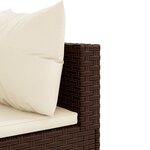 vidaXL Salon de jardin 6 Pièces avec coussins Marron Résine tressée