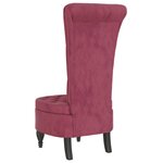 vidaXL Chaise à dossier haut rouge bordeaux conception de bouton
