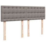 vidaXL Sommier à lattes de lit avec matelas Taupe 140x200 cm Tissu