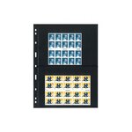 Feuilles Uniplate Lindner noires à 2 bandes pour blocs de timbres.