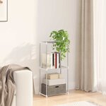 vidaXL Étagère de rangement blanc 43 x 27 x 90 cm Aluminium