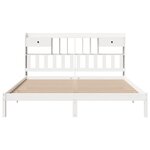 vidaXL Lit bibliothèque sans matelas blanc 180x200 cm bois pin massif
