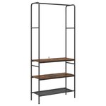 vidaXL Porte-vêtements Chêne fumé 77 x 30 x 171 cm Bois d'ingénierie