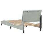 vidaXL Cadre de lit avec tête de lit Gris clair 90x190 cm Velours