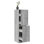 vidaXL Armoire apothicaire sonoma gris 40x41x144 5cm bois d'ingénierie