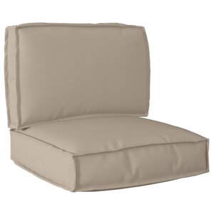 vidaXL Set de coussins de palette 2 Pièces Taupe 60 x 60 x 12 cm