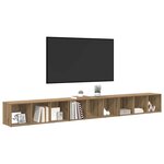 vidaXL Ensemble meuble TV 3 Pièces Chêne artisanal 37 x 35 x 107 5 cm