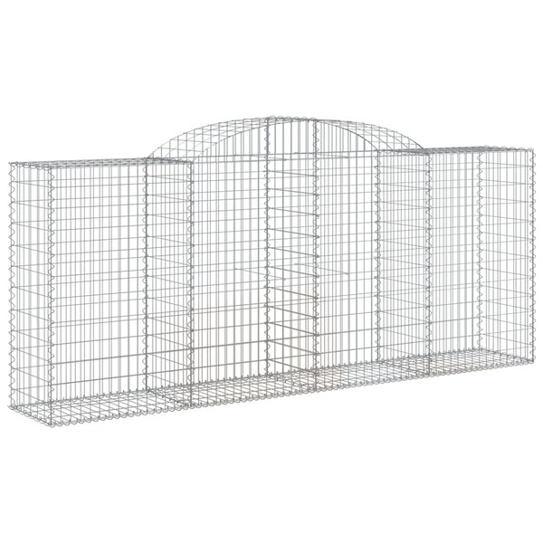 vidaXL Panier de gabions arqué 300x50x120/140 cm Fer galvanisé