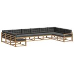 vidaXL Ensemble de canapés d'extérieur 10 Pièces Blanc et anthracite
