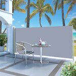 vidaXL Auvent latéral rétractable 140 x 300 cm Gris