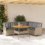 vidaXL Salon de jardin avec coussins 2 Pièces beige résine tressée