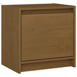 vidaXL Table de chevet Marron miel 40x30 5x40 cm Bois de pin massif
