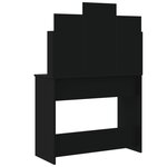 vidaXL Coiffeuse avec lumières LED noir 96x40x142 cm