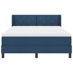 Lit à ressorts vidaXL avec Matelas Bleu 140x190 cm Tissu
