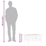 vidaXL Table de jardin 65x55x30 cm bambou