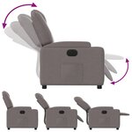 vidaXL Fauteuil inclinable électrique Taupe Tissu