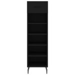 vidaXL Armoire à chaussures noir 30x35x105 cm bois d'ingénierie
