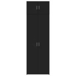 vidaXL Armoire de rangement noir 70x42 5x225 cm bois d'ingénierie