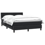 vidaXL Sommier à lattes de lit avec matelas noir 160x210 cm velours