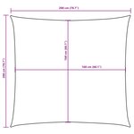 vidaXL Voile de parasol tissu oxford carré 2x2 m crème