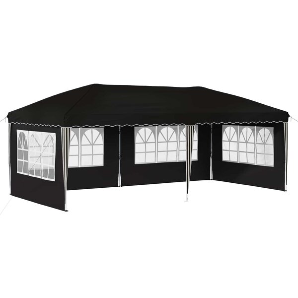 vidaXL Tente de fête pop-up 575 x 289 x 245 cm Noir