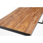 Table restaurant en acier & acacia - bolero -  -  1800x900x740mm