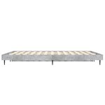 vidaXL Cadre de lit sans matelas gris béton 135x190 cm