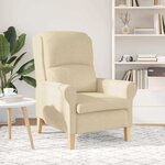 vidaXL fauteuil Crème 76 x 94 x 102 cm Tissu Sharpa