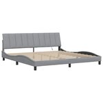 vidaXL Cadre de lit sans matelas Hanko gris clair 200x200 cm tissu
