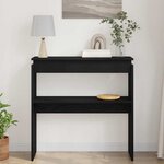 vidaXL Table console Chêne noir 80 x 30 x 80 cm Bois d'ingénierie