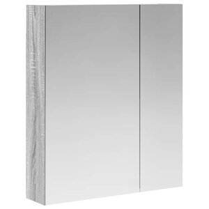 vidaXL Armoire Miroir de Salle de Bain Gris Sonoma 60 x 14 5 x 70 cm
