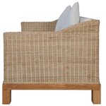 vidaXL Ensemble de canapés 2 Pièces avec coussins Rotin naturel